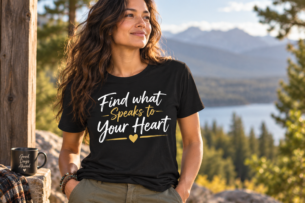 Unisex t-shirt - Find What Speaks to Your Heart |Spiritual