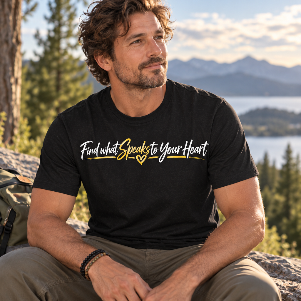 Unisex t-shirt - Find What Speaks to Your Heart |Spiritual
