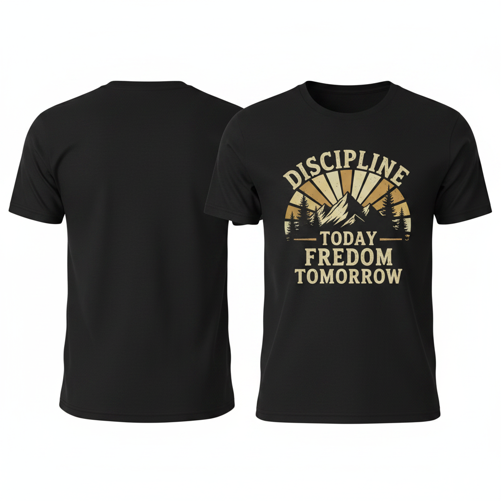 Discipline Today Freedom Tomorrow Tee mockup