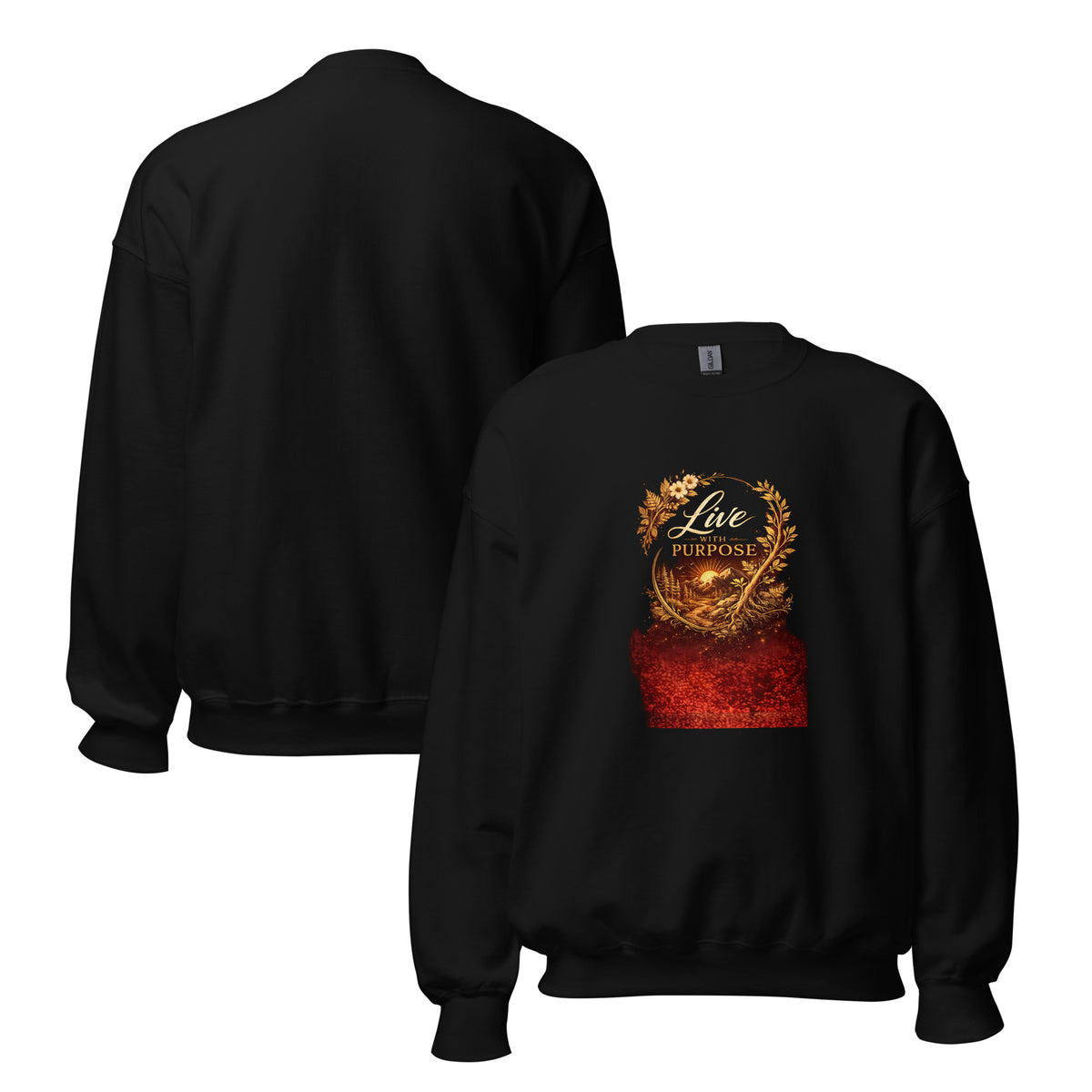 Unisex Sweatshirt Live With Purpose - White – Quiet Strength Design